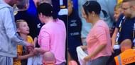 Jermaine Beckford shirt woman steal young boy